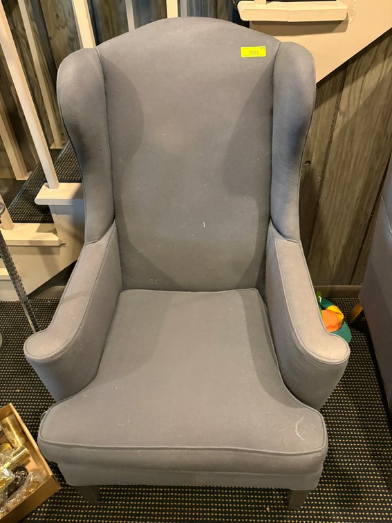 Zone 1-BE- Gray Wingback Armchair