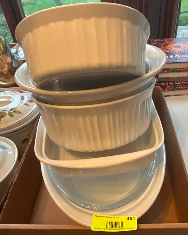 Zone 1-E- White Fluted Bakeware Dishes