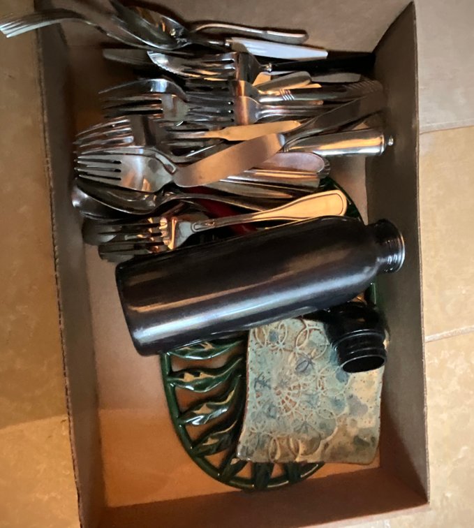 Zone 1-E- Flatware, Bottle, Trivet, and Coaster