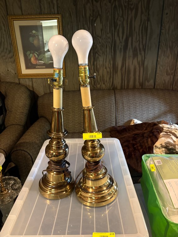Zone 1-BE- Brass Table Lamps