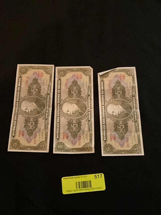 Zone 1-C- Brazil 5 Cruzeiros Banknotes