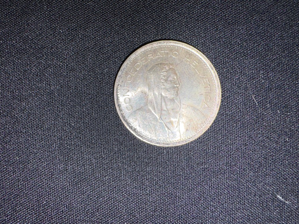 Zone 1-C- 1967 Swiss 5 Francs Silver Coin