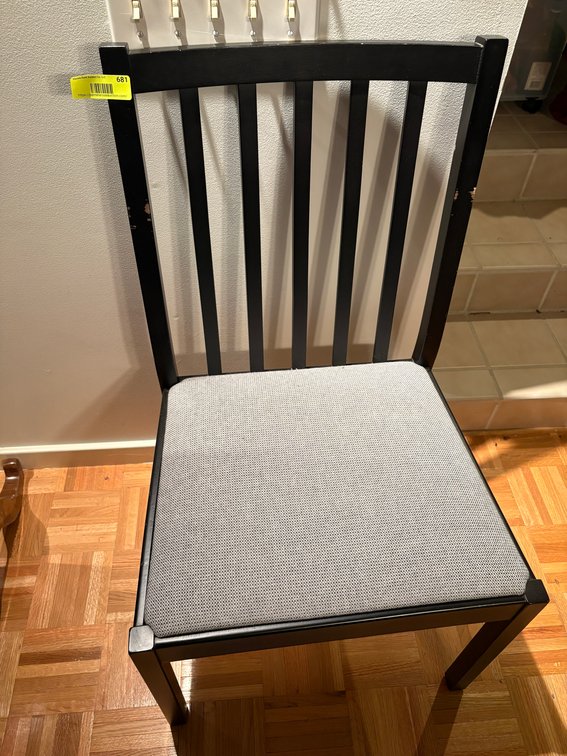 Zone 1-B- Black Wooden Dining Chair
