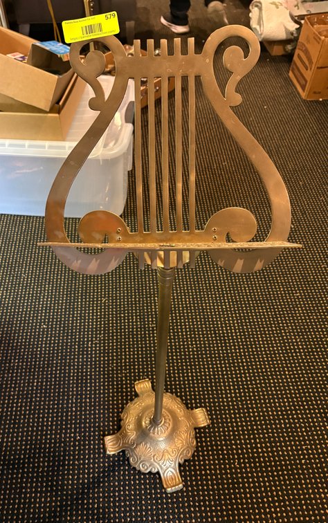 Zone 1-BE- Brass Lyre Music Stand