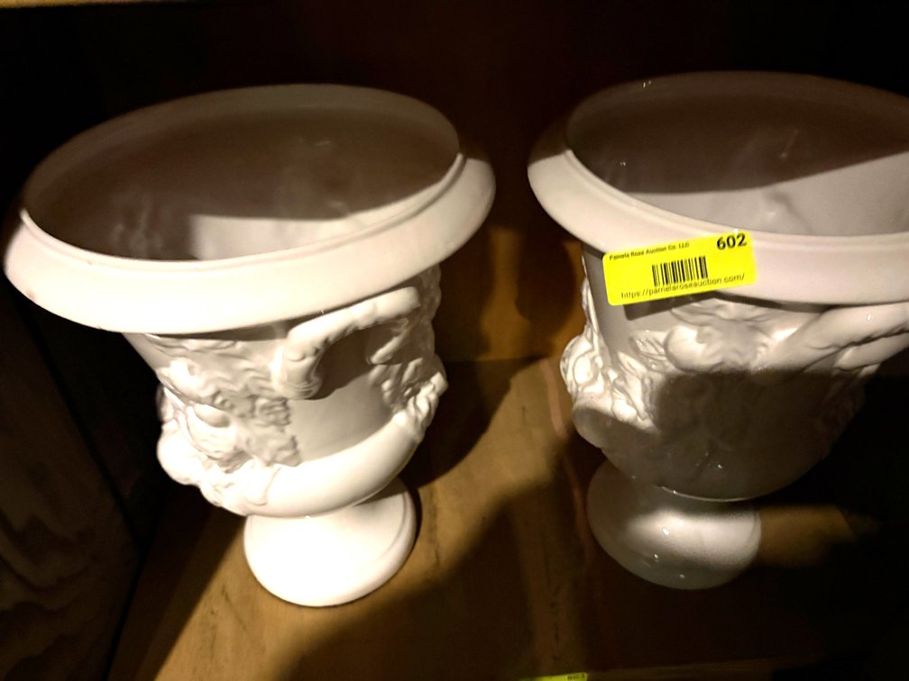 Zone 1-BE- Pair of Ceramic Urn Planters