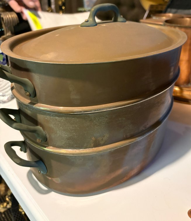 Zone 1-BE- Oval French Copper Steamer Cookware Set