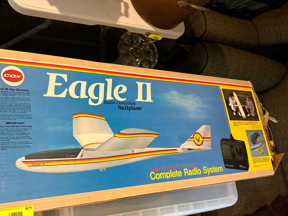 Zone 1-BE- Cox Eagle II RC Sailplane