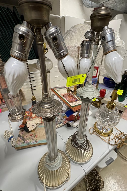 Zone 1-BB- Fluted Column Table Lamps