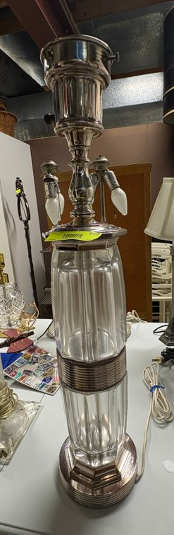 Zone 1-BB- Fluted Glass Table Lamp
