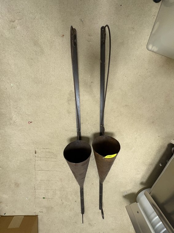 Zone 1-BB- Pair of Metal Cone Wall Sconces
