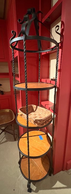 Zone 1-B- Wrought Iron Shelf (Missing Top Wood Piece)