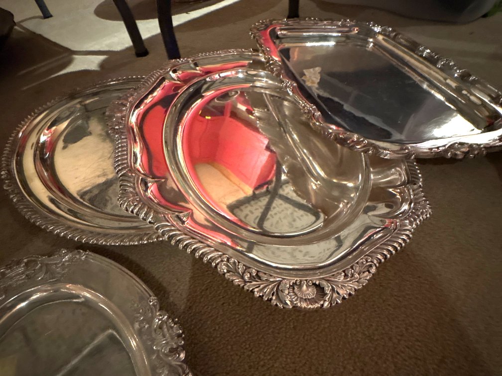 Zone 1-B- Silverplated Trays & Platters