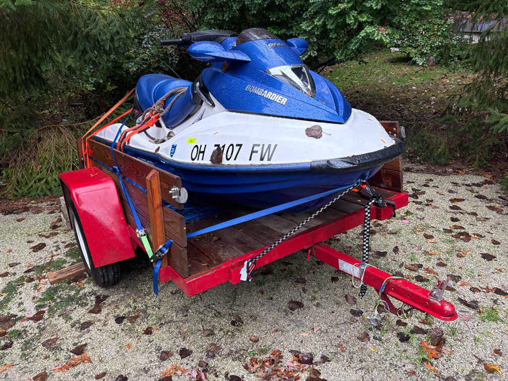 Zone 3-O- Sea-Doo Watercraft with Red Trailer