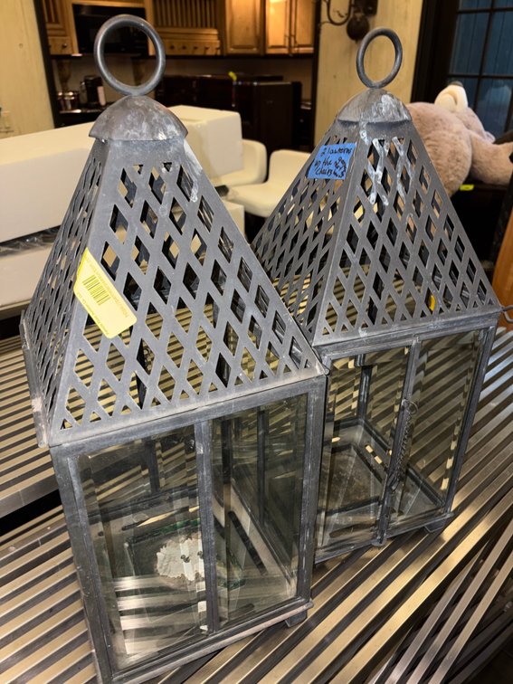 Zone 3-CUP- Metal and Glass Lanterns