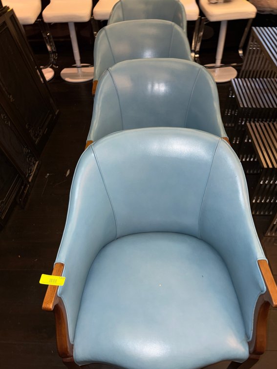 Zone 3-CUP- Blue Leather Armchairs