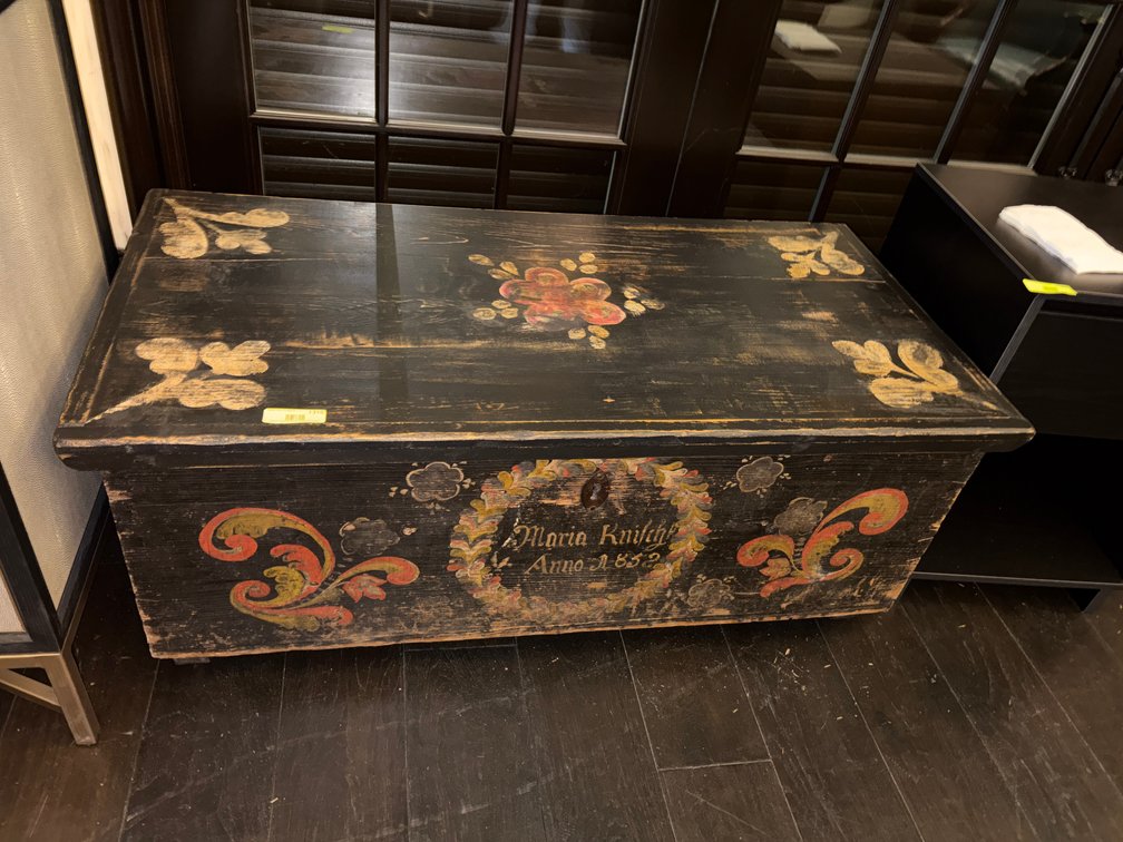 Zone 3-CUP- Antique Painted Folk Art Chest