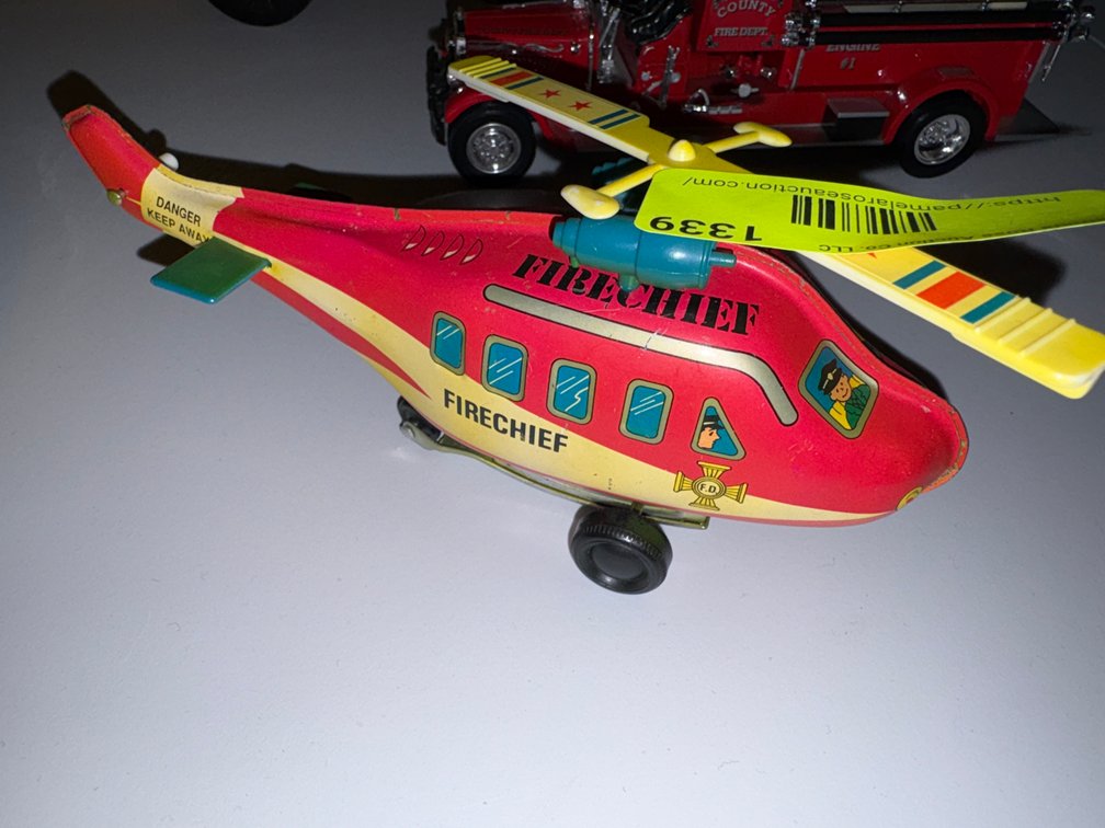Zone 3-CUP- Tin Litho Fire Chief Helicopter