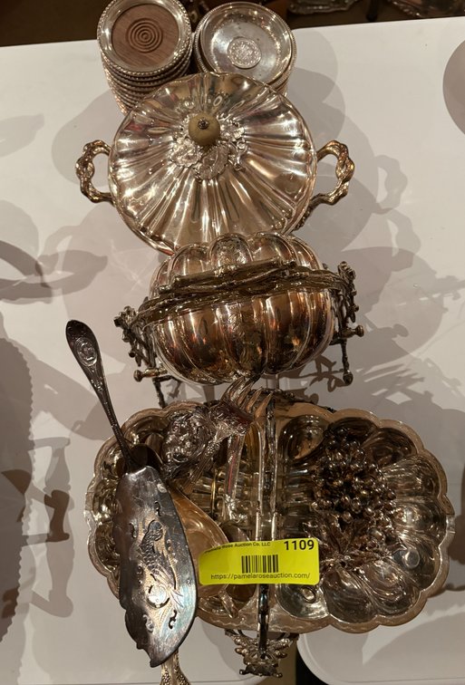 Zone 1-B- Silverplated Hollowware and Servers