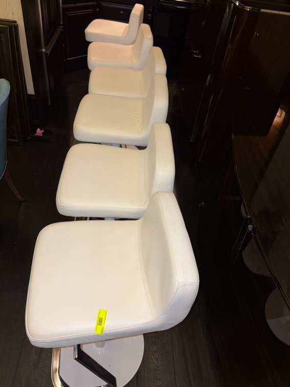 Zone 3-CUP- White Swivel Barstools