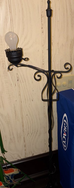Zone 3-CUP- Wrought Iron Bridge Arm Floor Lamp