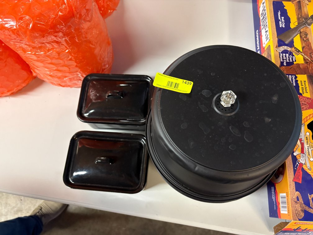 Zone 3-CG- Black Metal Cake Dome and Canisters