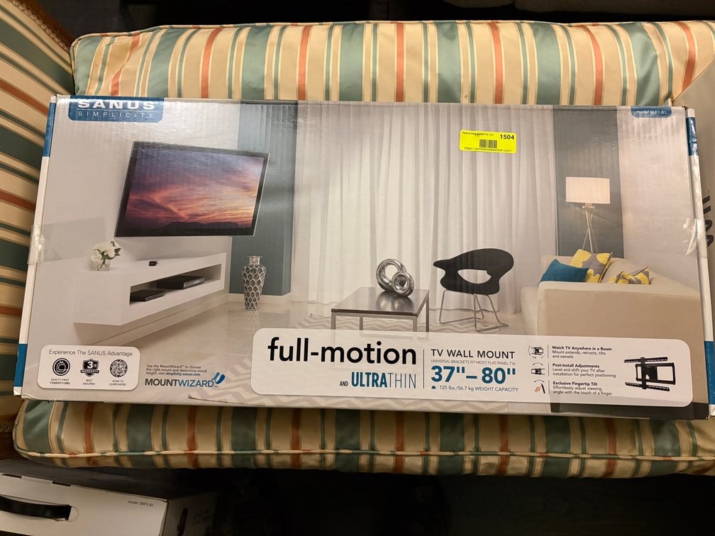 Zone 3-CUP- Sanus Full-Motion TV Wall Mount