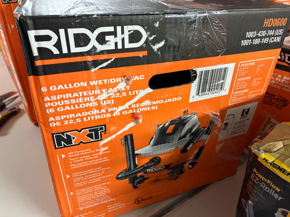 RIDGID NXT 6 Gallon Wet/Dry Vac