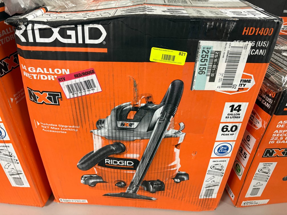 RIDGID NXT 14 Gallon Wet/Dry Vacuum