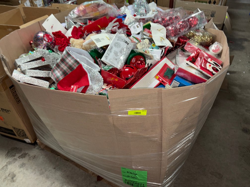 Pallet Of Bulk Christmas Decorations Dollar General