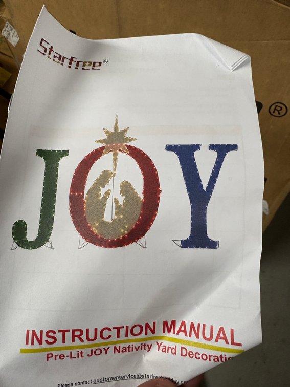 Starfree Pre-Lit JOY Nativity Decor