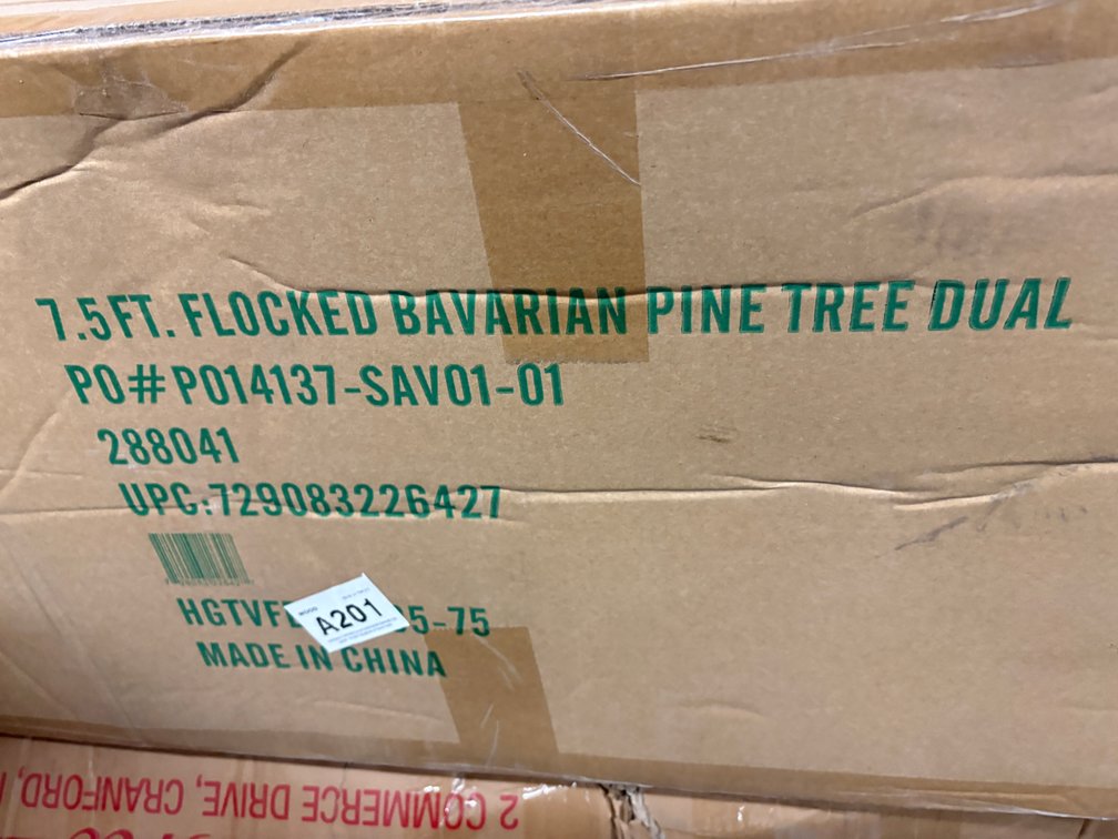 National Tree 7.5' Flocked Pine Tree