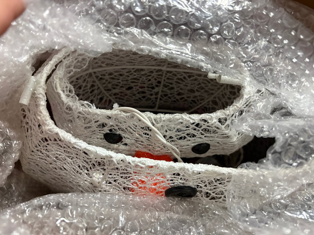 Lighted Wireframe Snowman Decoration