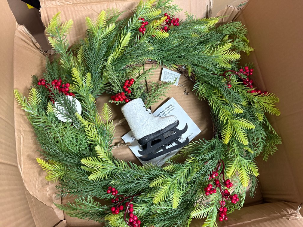 National Tree Company 22" Winter Skates Wreath