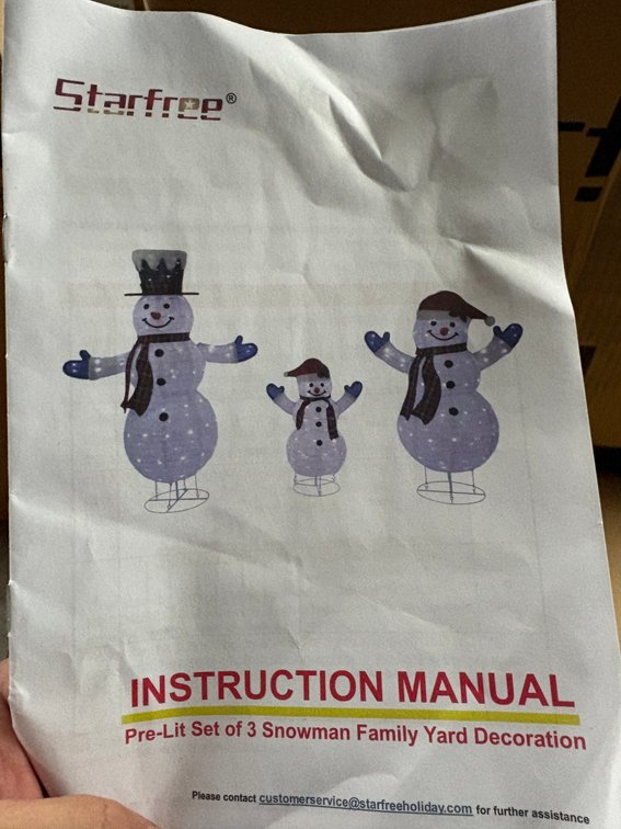 Starfree Pre-Lit Snowman Family Set