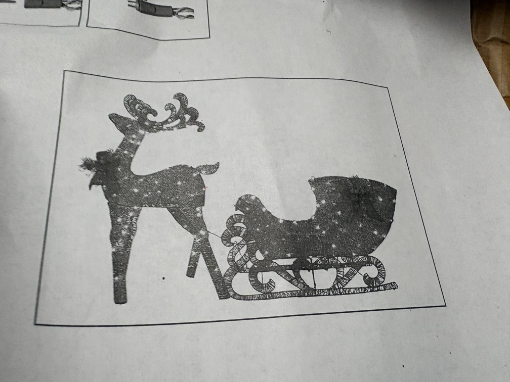 Reindeer and Sleigh Decoration