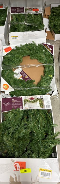 (2) Home Accents Garland & Wreath