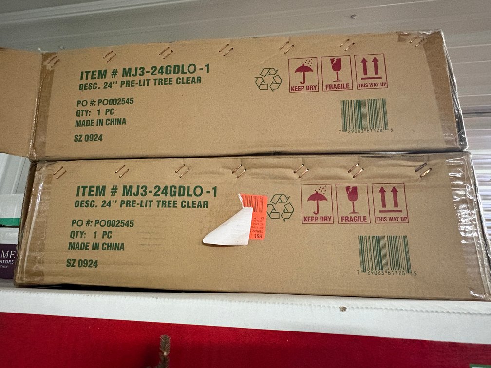 (2) 24" Pre-Lit Clear Trees
