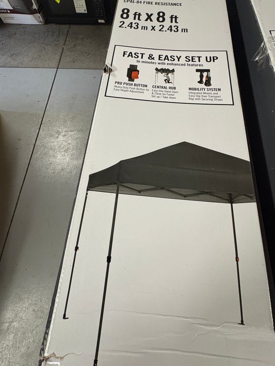 Everbilt 8' X 8' Gray Instant Canopy