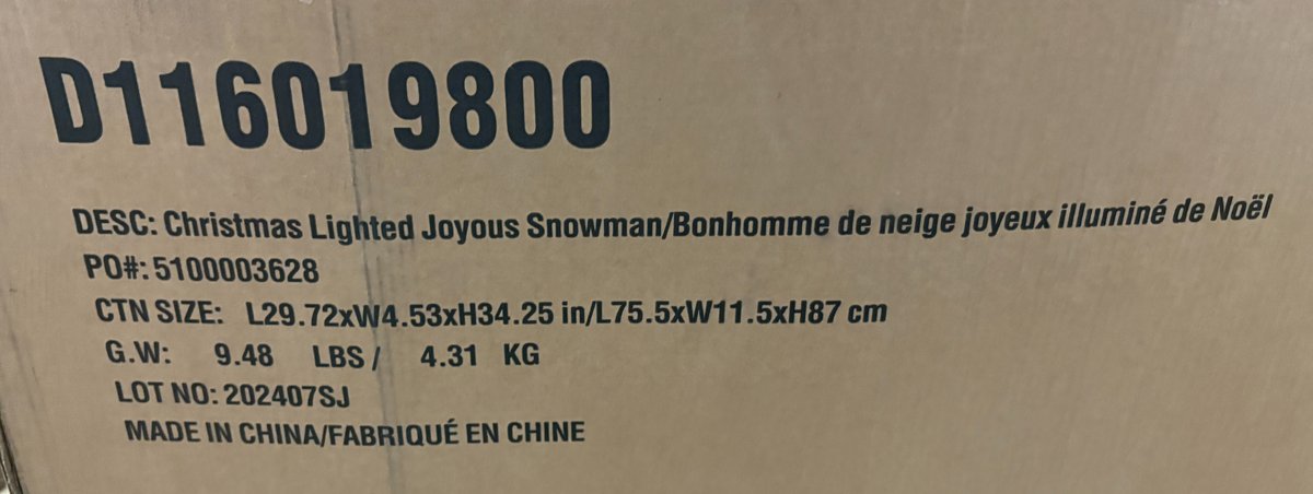 Christmas Lighted Joyous Snowman