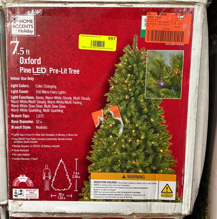 Home Accents Holiday 7.5 ft Pine Tree
