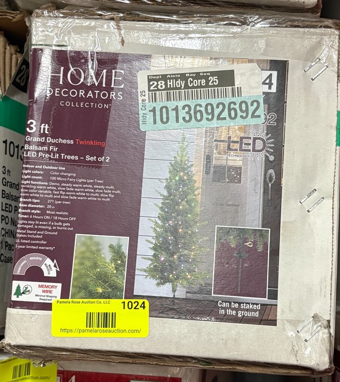 3 ft Grand Duchess Twinkling Balsam Fir Pre-Lit Christmas Trees