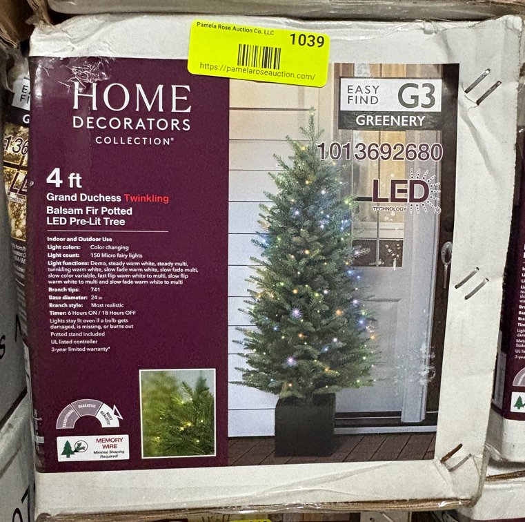 Home Decorators 4 ft Pre-Lit Tree