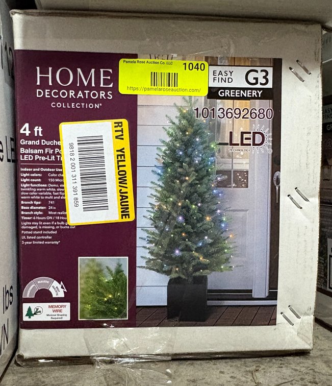 Home Decorators 4 ft Pre-Lit Tree
