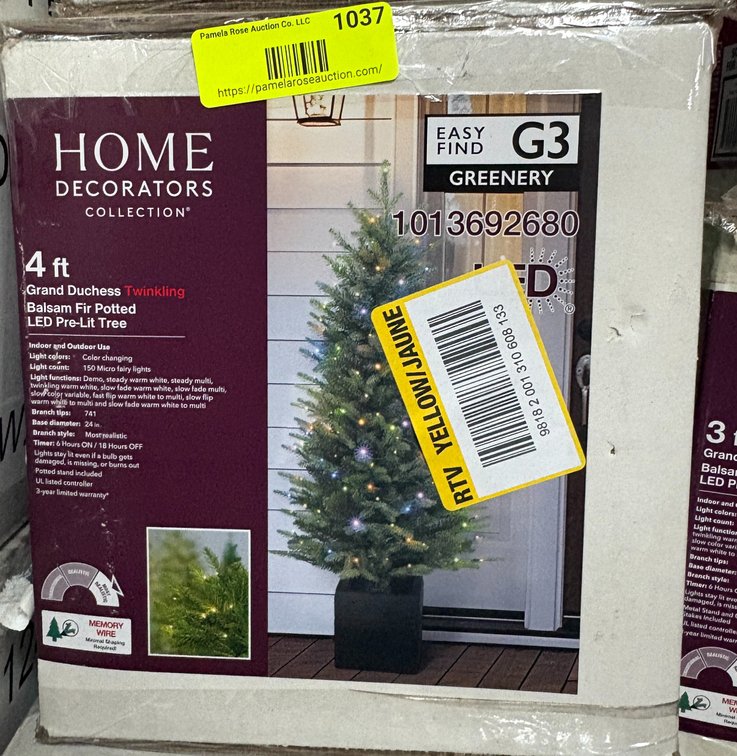 Home Decorators 4 ft Pre-Lit Tree