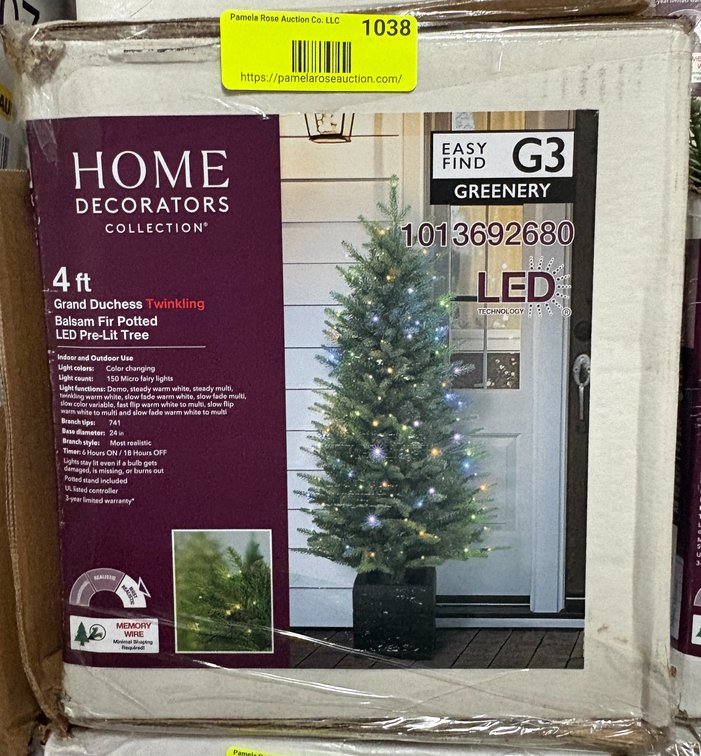 Home Decorators 4 ft Pre-Lit Tree