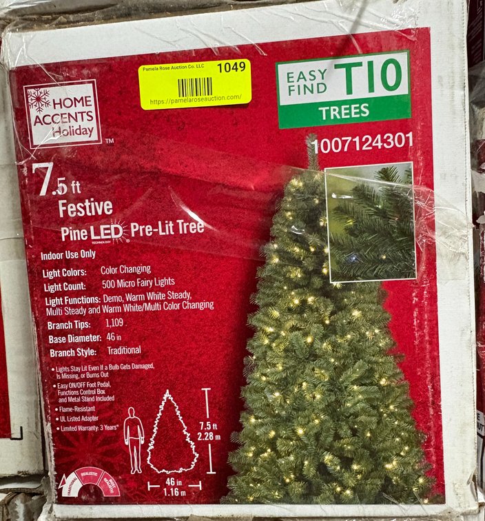 Home Accents Holiday 7.5' Pre-Lit Tree