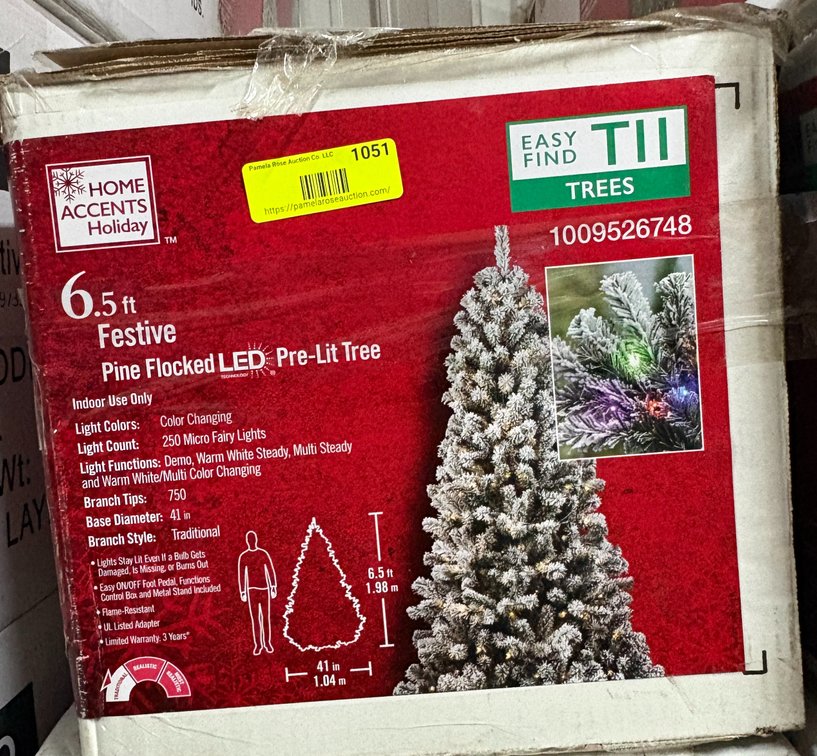 Home Accents Holiday 6.5' Flocked Tree