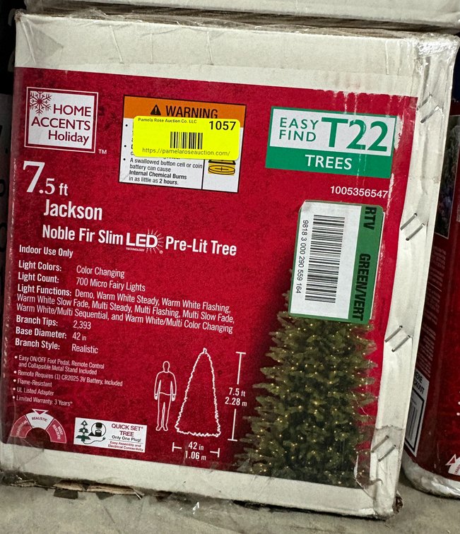 Home Accents Holiday 7.5 ft Slim Tree