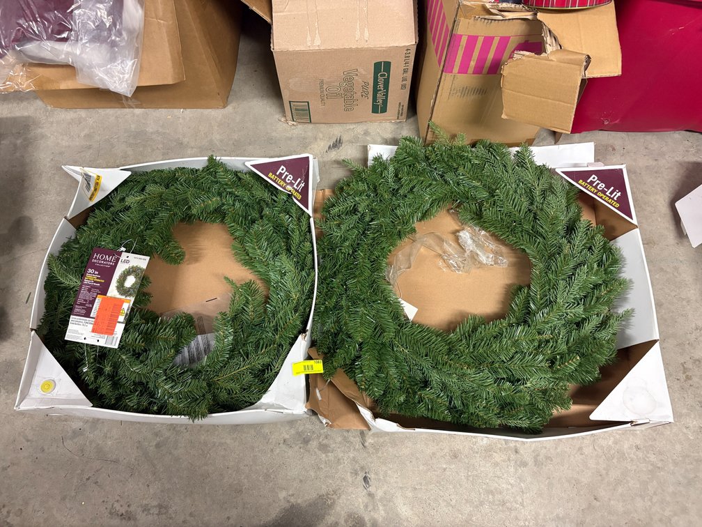 (2) Home Decorators Wreaths