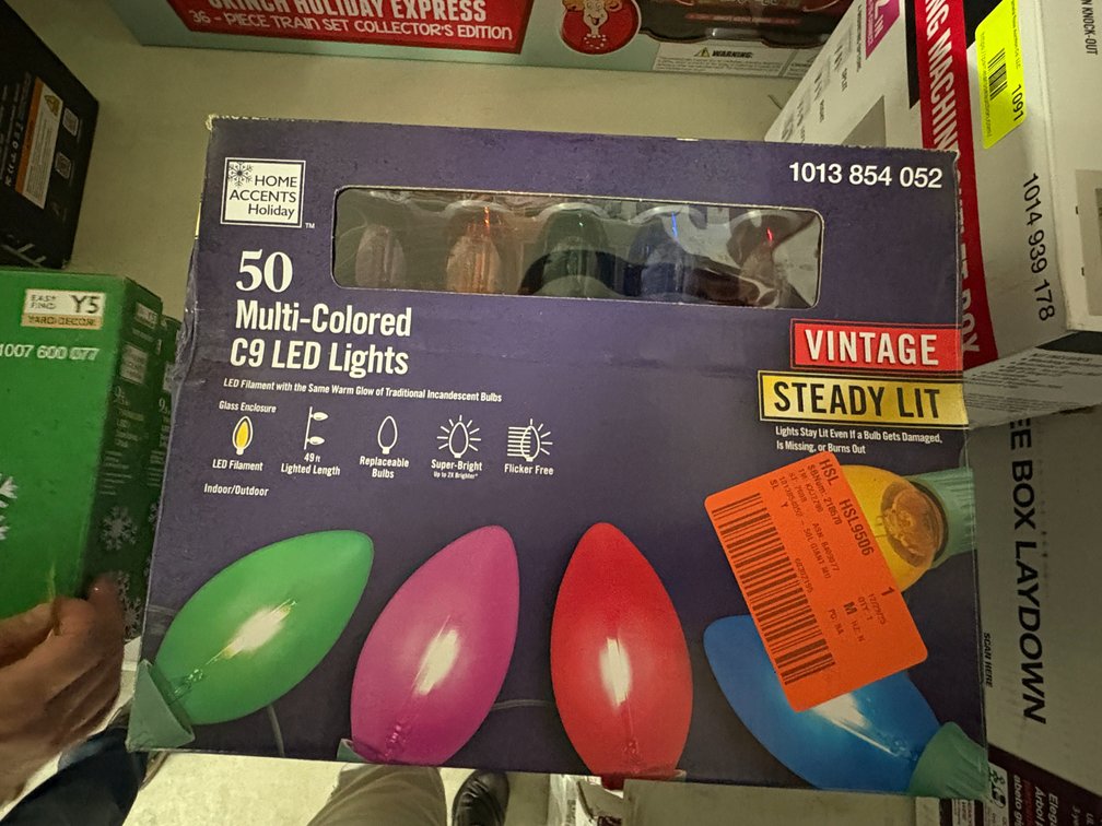 (2) Home Accents Holiday C9 LED Lights